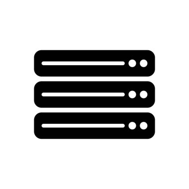 Temel depolama için katı siyah simgesi