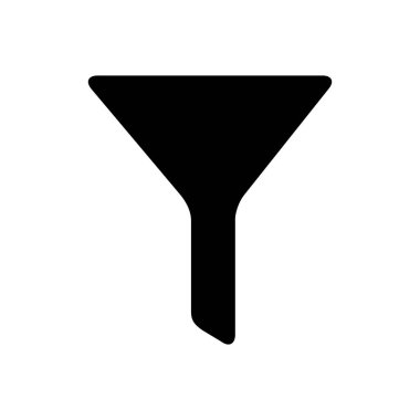 Filtre için katı siyah simgesi