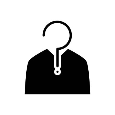 kim olduğunu tahmin için katı siyah simgesi