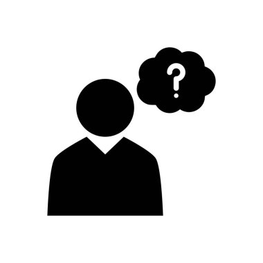 katı siyah simge tahmin için endişe