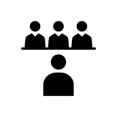 röportaj iş için katı siyah simgesi