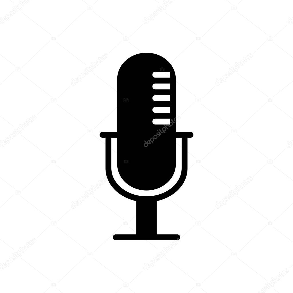 Solid black icon for Mike