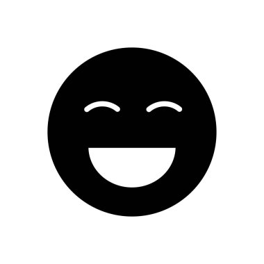Gülmek için katı siyah simgesi 