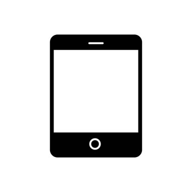 Tablet için katı siyah simgesi