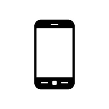 Smartphone için katı siyah simgesi 