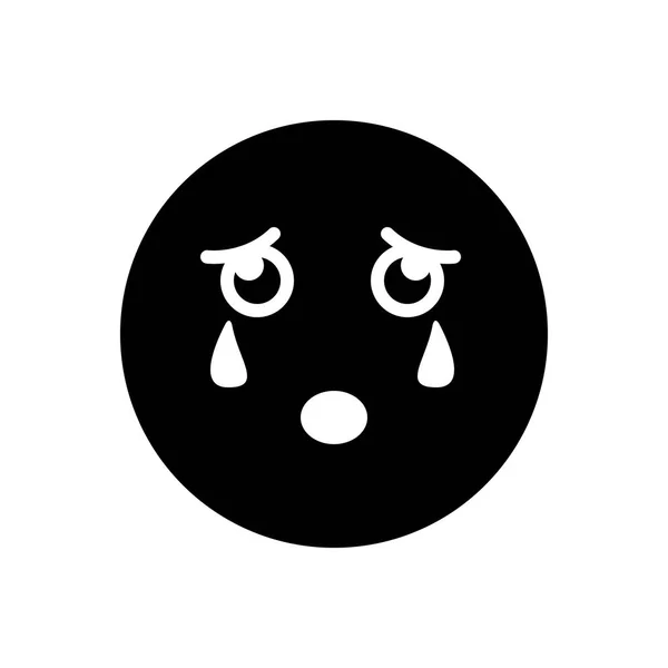 Solid Black Icon Weep — Stock Vector