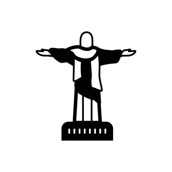 Ícone Preto Sólido Para Cristo —  Vetores de Stock