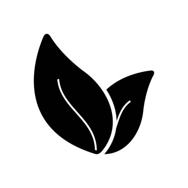 Yaprak için katı siyah simgesi 