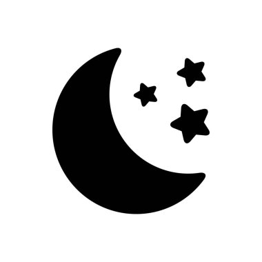 Moon için katı siyah simgesi 