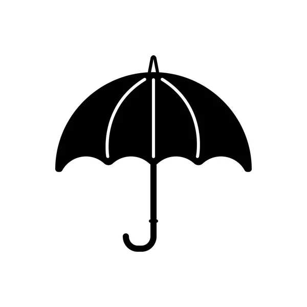 Solid Black Icon Umbrella — Stock Vector