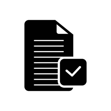 Onaylandı katı siyah simgesi 