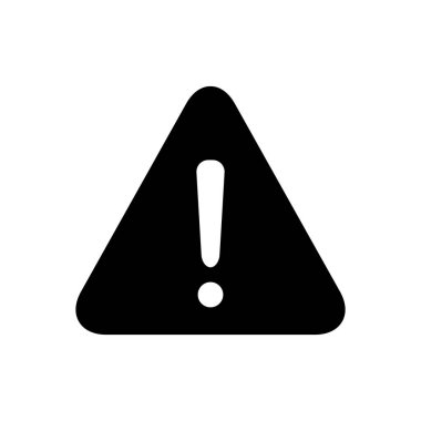 Uyarı için katı siyah simgesi 