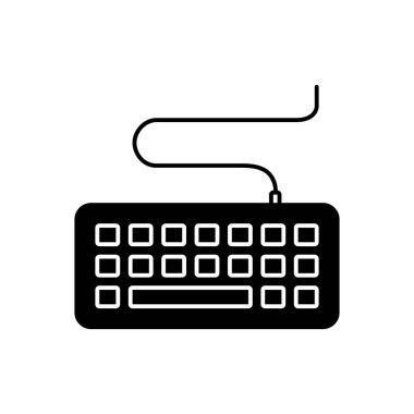 Klavye için katı siyah simgesi