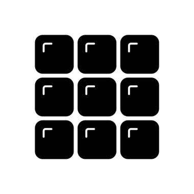 Koleksiyon için katı siyah simgesi