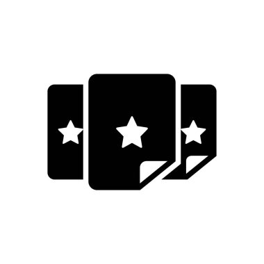 Doc dosya için katı siyah simgesi