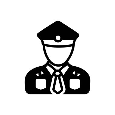 Polis katı siyah simgesi