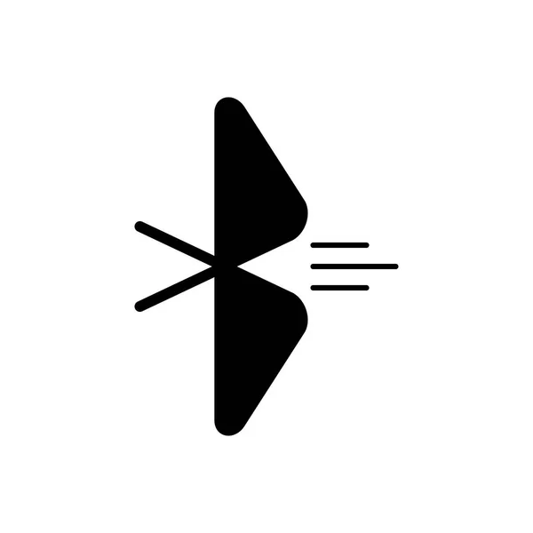 Icono Negro Sólido Para Bluetooth — Vector de stock
