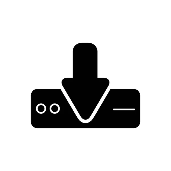 Icono Negro Sólido Para Guardar — Vector de stock