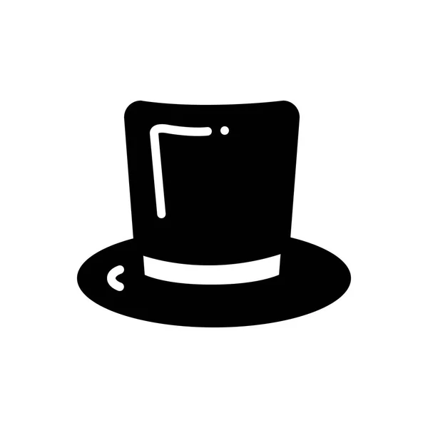 帽子的纯黑色图标 — 图库矢量图片