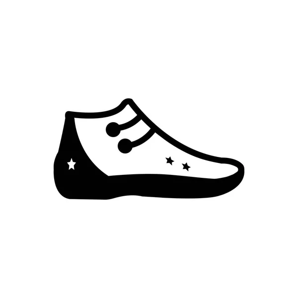 Ícone Preto Sólido Para Sapato — Vetor de Stock