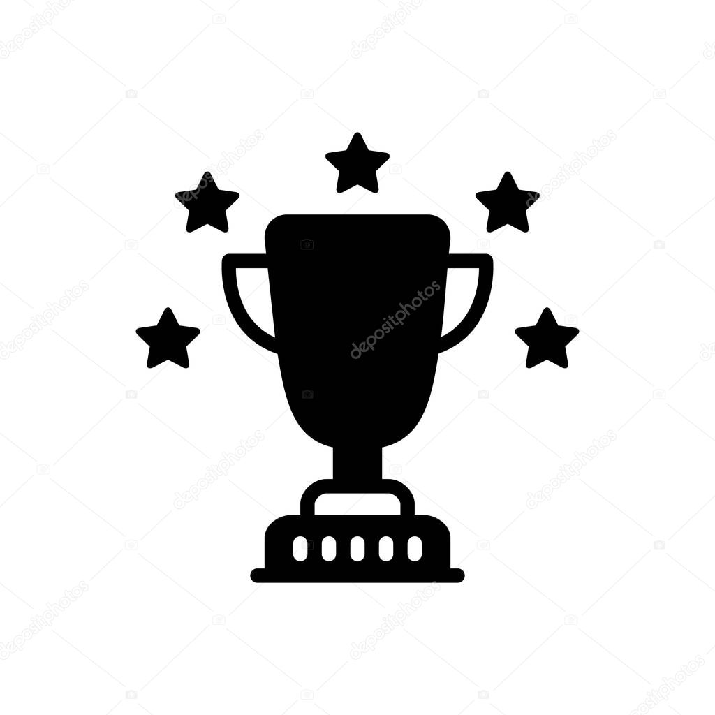 Solid black icon for Award