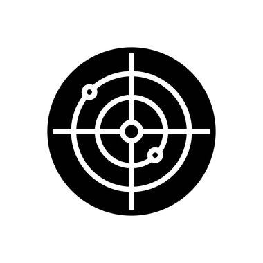 Radar katı siyah simgesi