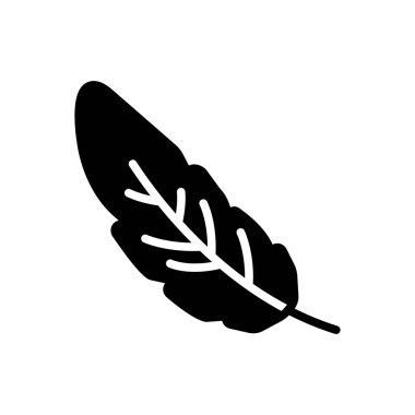 Tüy ışık katı siyah simgesi