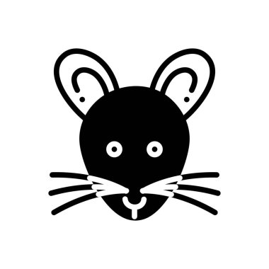 Fare fare katı siyah simgesi