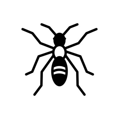 Karınca böcek katı siyah simgesi