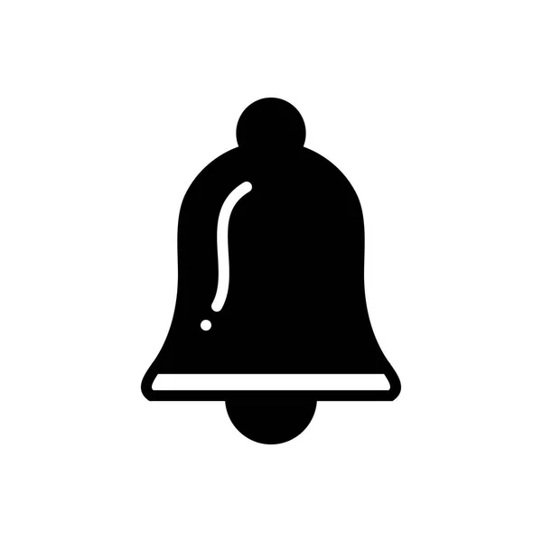 Icono Negro Sólido Para Bell — Vector de stock