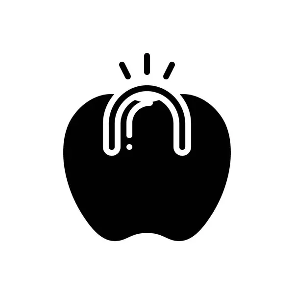 Icône Noire Solide Pour Santé — Image vectorielle