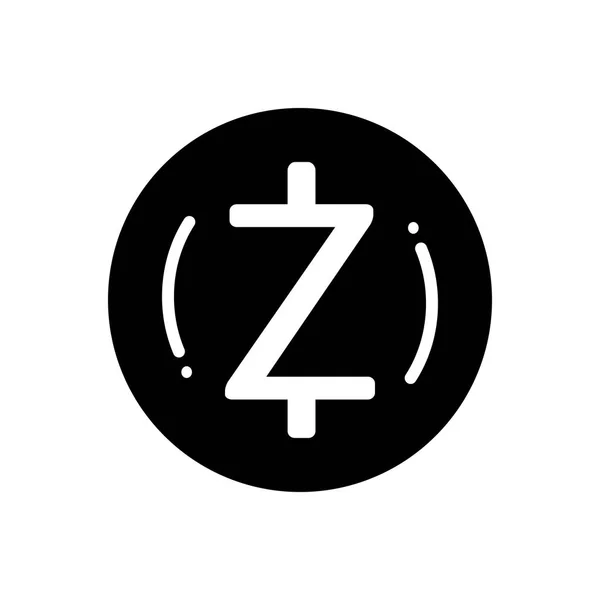 Einfarbiges Symbol Für Zcash — Stockvektor