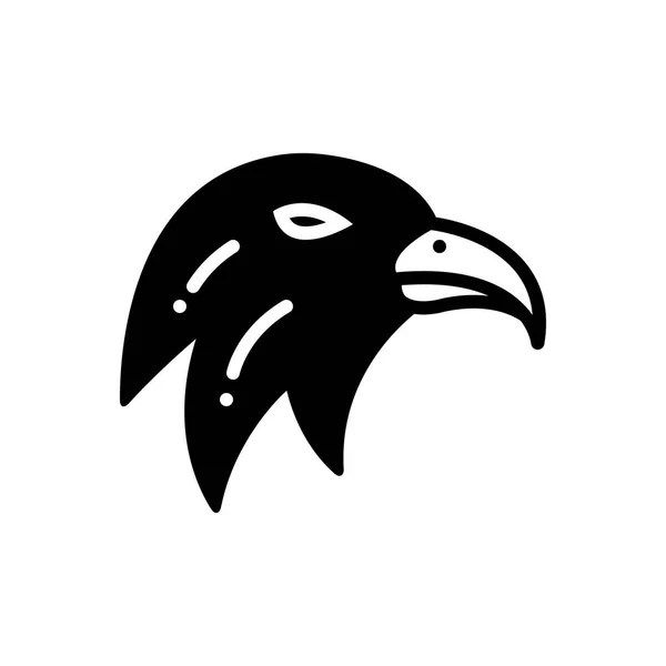 Στερεό Μαύρο Εικονίδιο Για Ζώο Αετός — Διανυσματικό Αρχείο
