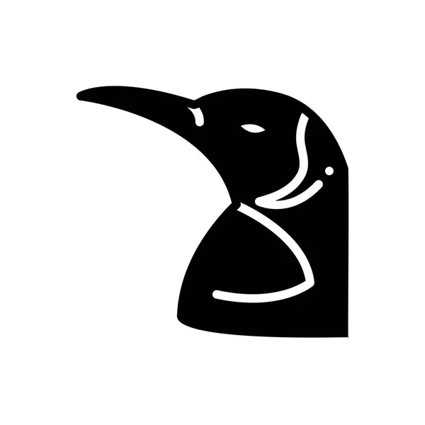 Συμπαγές Μαύρο Εικονίδιο Για Πουλί Πιγκουίνος — Διανυσματικό Αρχείο