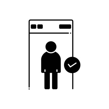 Güvenlik için katı siyah simgesi 