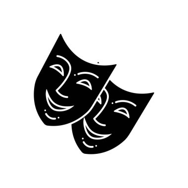 Maske için katı siyah simgesi 