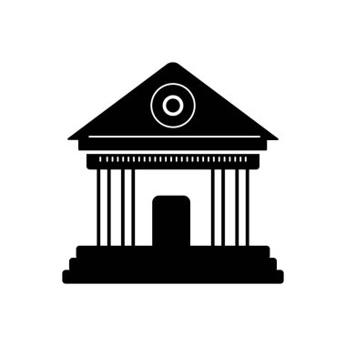 Müze için katı siyah simgesi