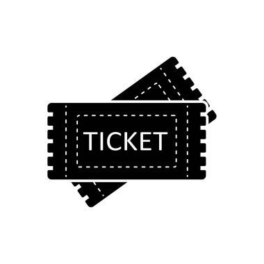 Bilet için katı siyah simgesi 
