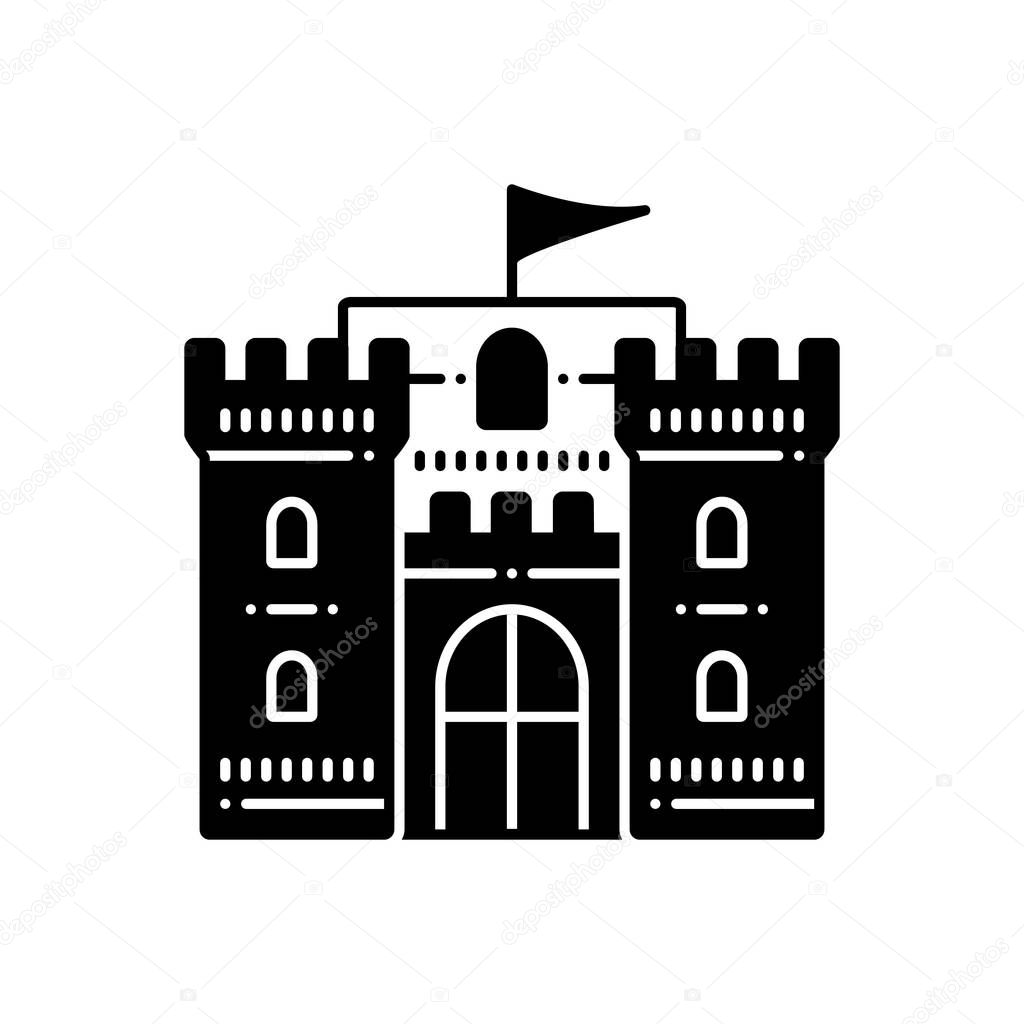Solid black icon for Castle