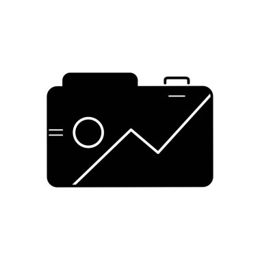 Fotoğraflar uygulaması için katı siyah simgesi