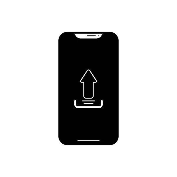Icône Noire Solide Pour Application Télécharger — Image vectorielle