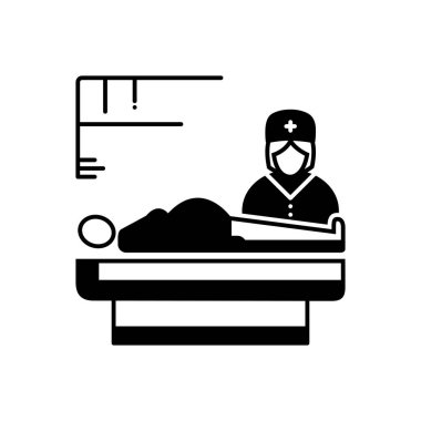 Tedavi için katı siyah simgesi