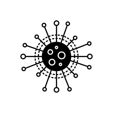 Virüs katı siyah simgesi 