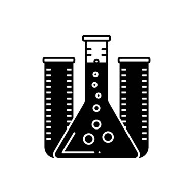 Tüp Bebek için katı siyah simgesi 