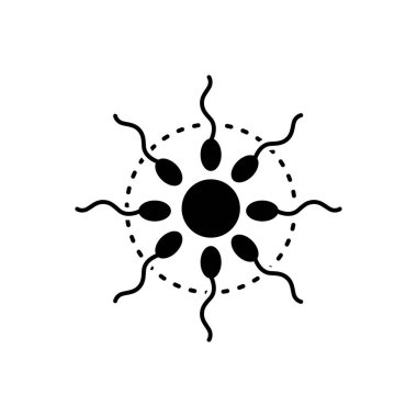 Solid black icon for Sperm and egg clipart