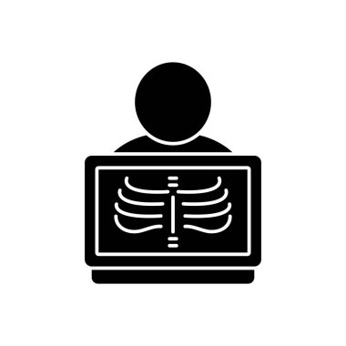 Radyoloji katı siyah simgesi 