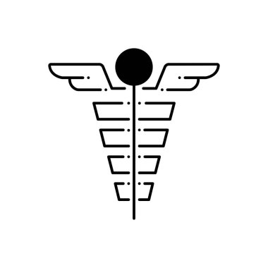 Tıbbi simge katı siyah simgesi