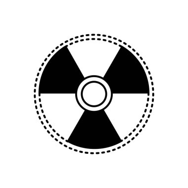 Radyasyon simgesi için katı siyah simgesi 