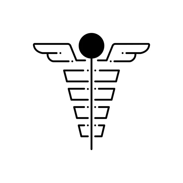 Icône Noire Solide Pour Symbole Médical — Image vectorielle