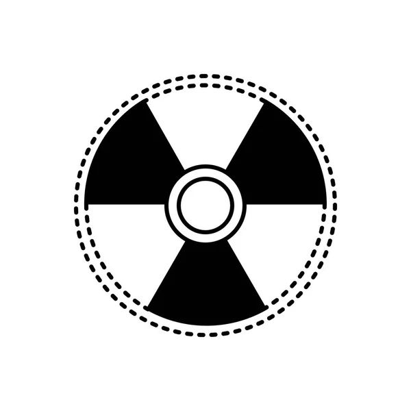 Solides Schwarzes Symbol Für Strahlungszeichen — Stockvektor